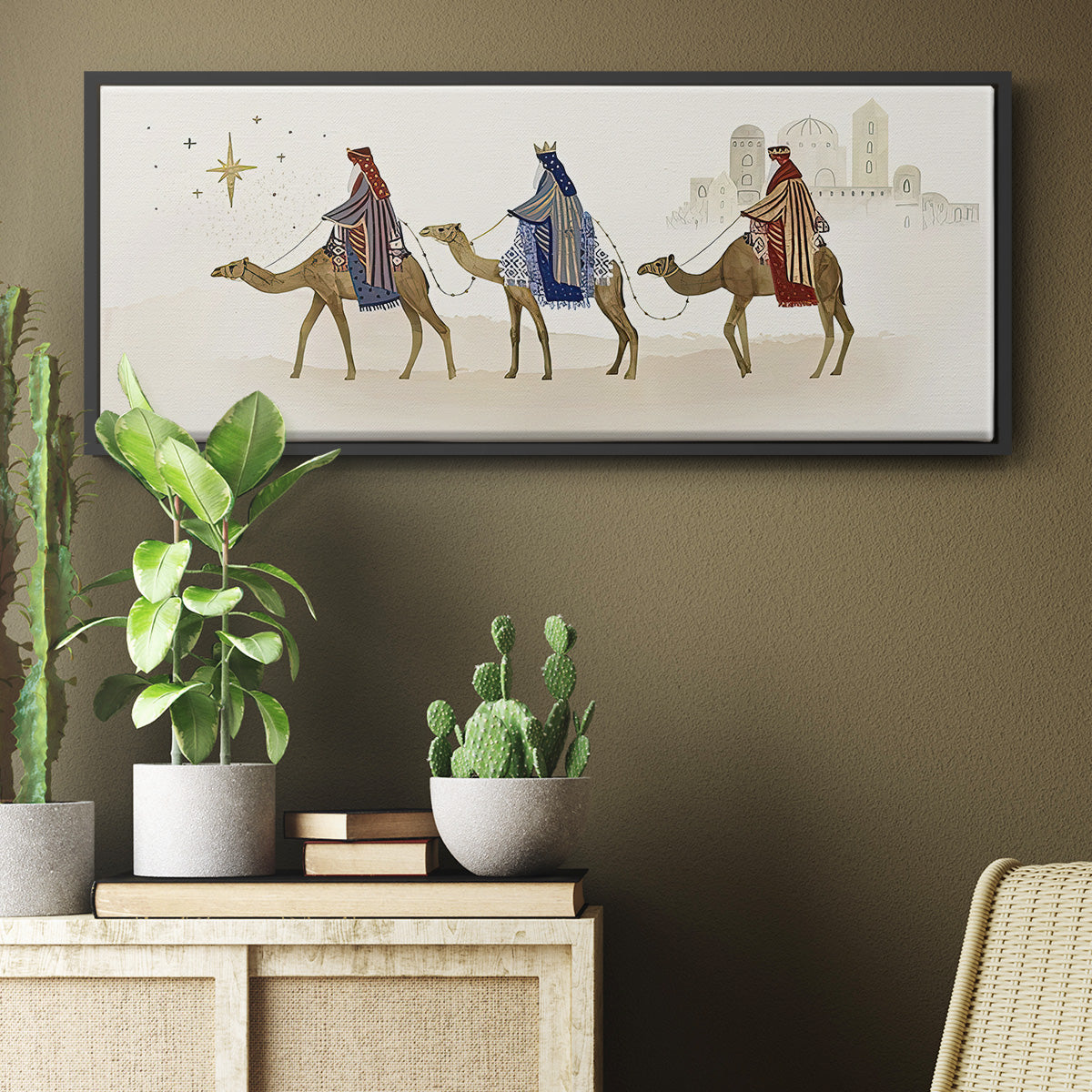 Away in a Manger Collection D - Floater Framed Canvas Print