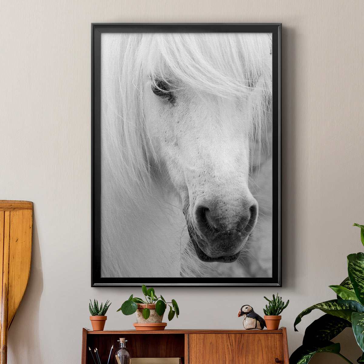 Island Pony I - Modern Framed Canvas Print