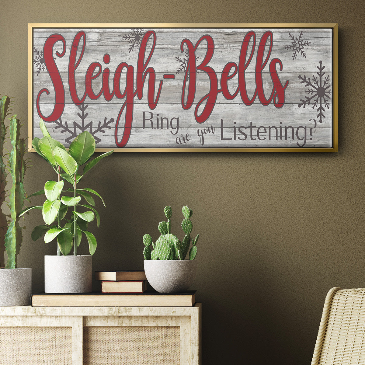 Sleigh Bells - Floater Framed Canvas Print