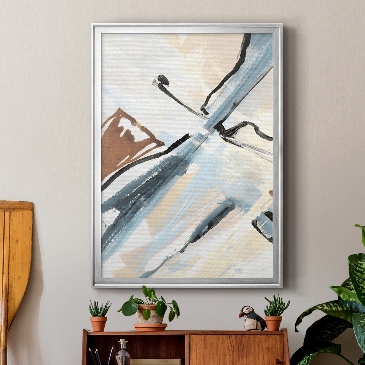 Dancing Wind Revisit I - Modern Framed Canvas Print