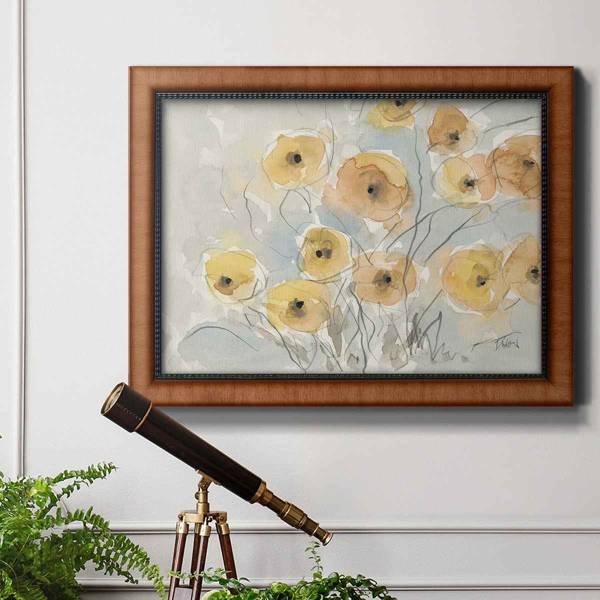 Sunset Poppies I Premium Framed Canvas- Ready to Hang