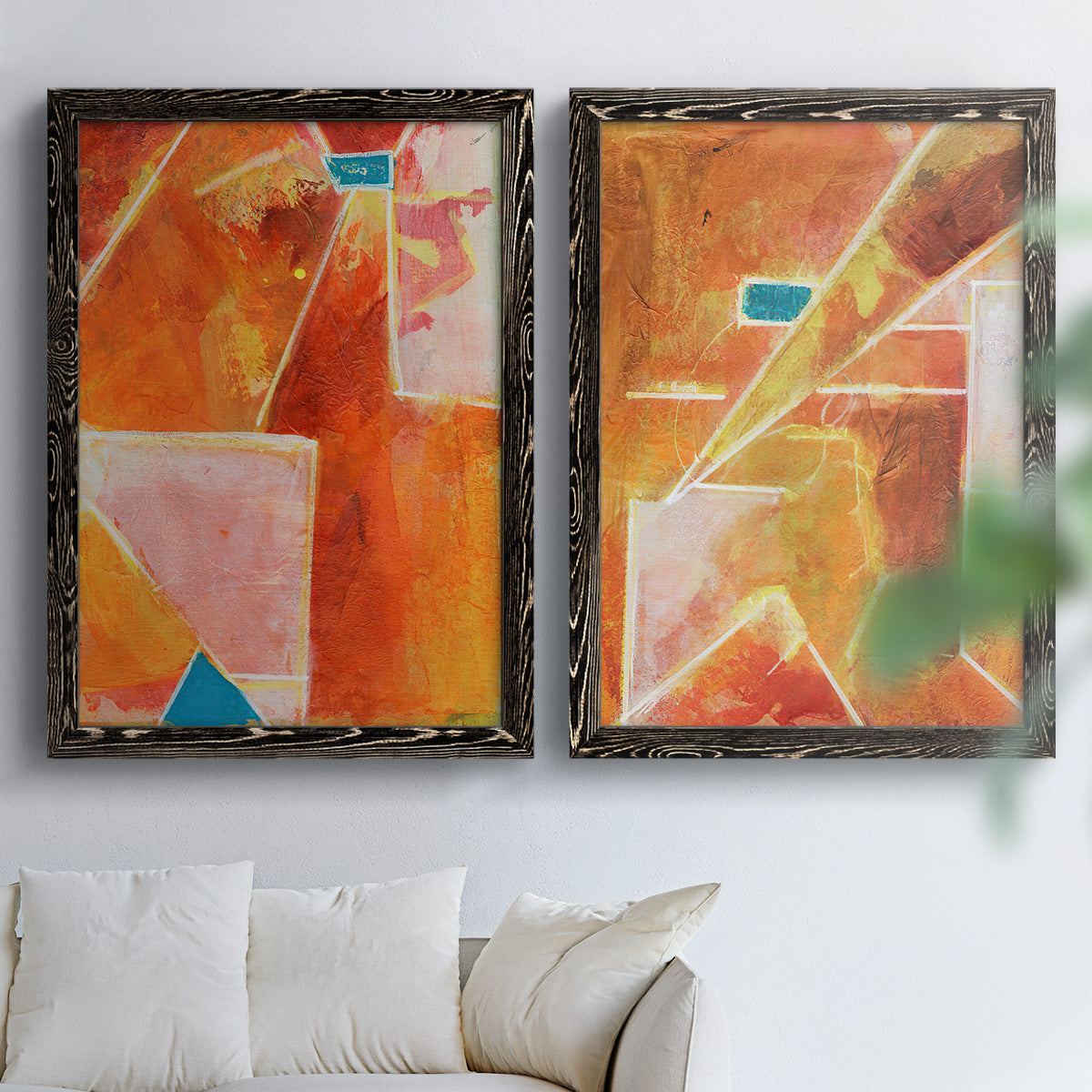 Primary Connection V - Premium Framed Canvas 2 Piece Set - Ready to Hang