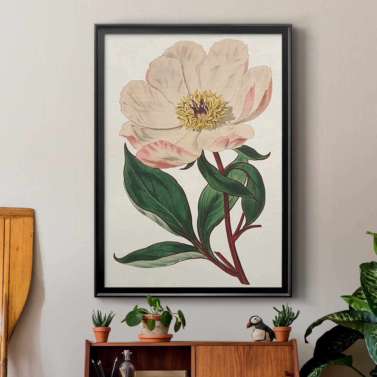 Pink Floral Mix VII - Modern Framed Canvas Print