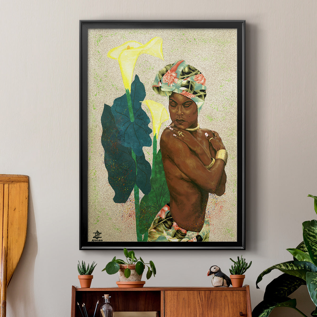 Woman Strong II - Modern Framed Canvas Print