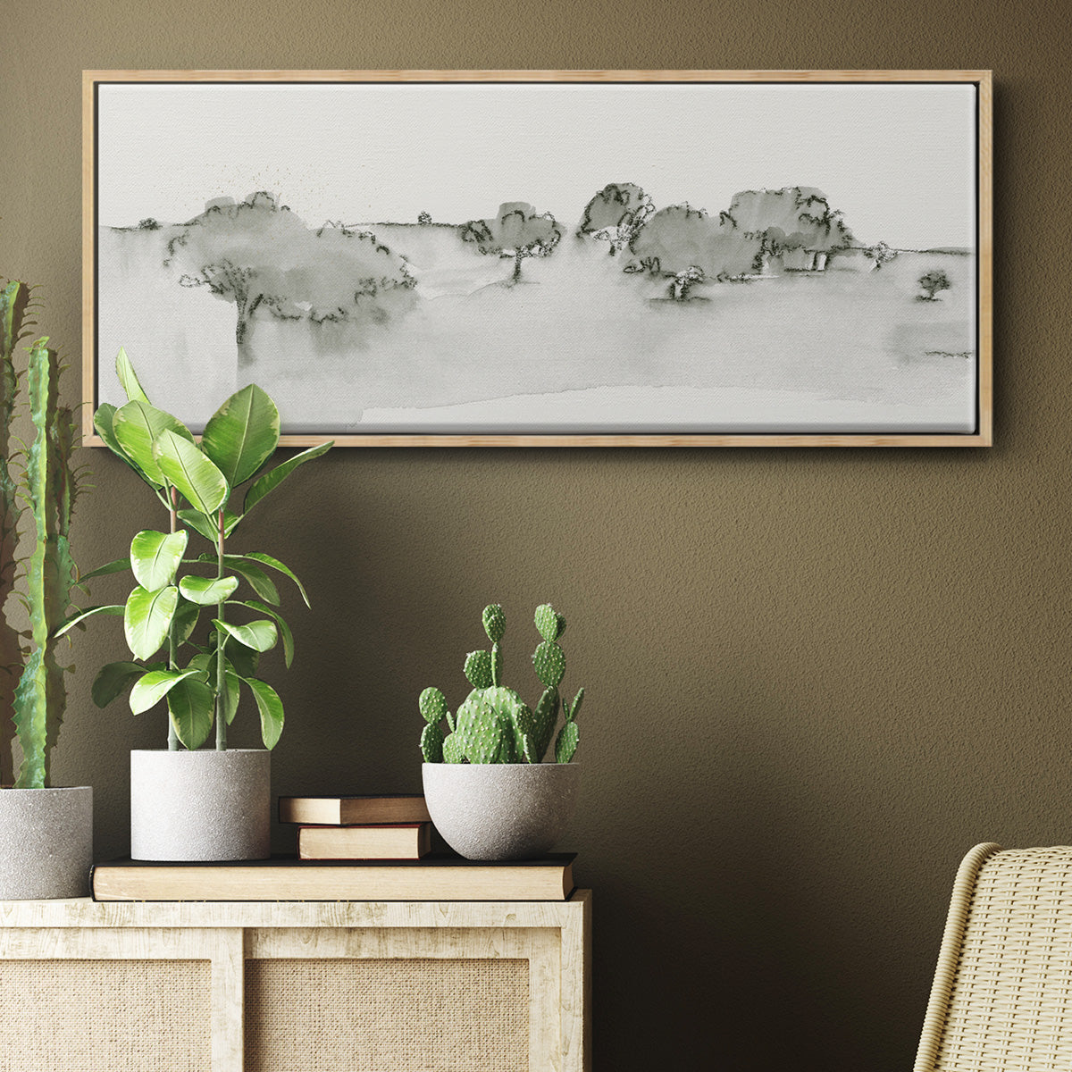 Scenic Scribble I - Floater Framed Canvas Print