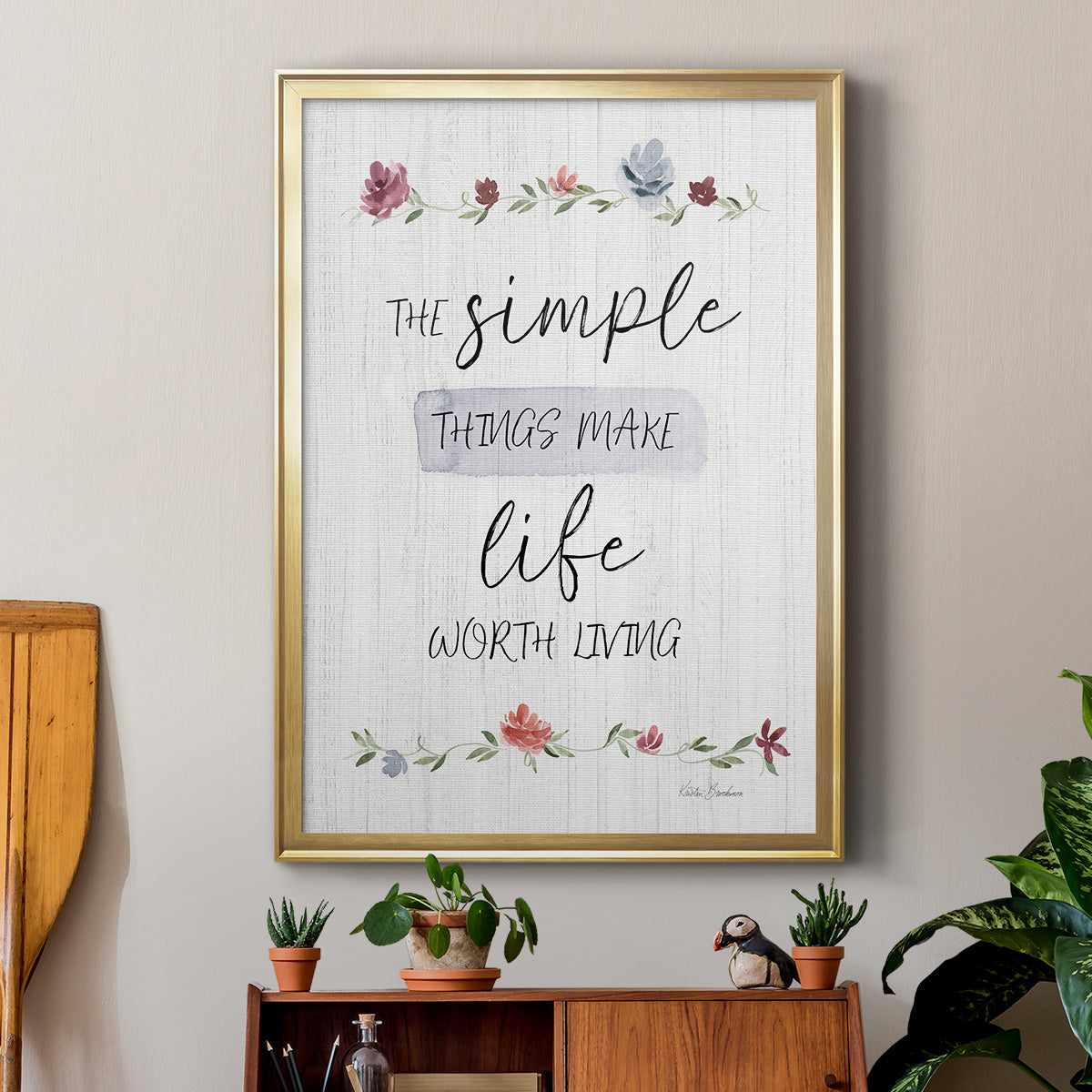 The Simple Things - Modern Framed Canvas Print