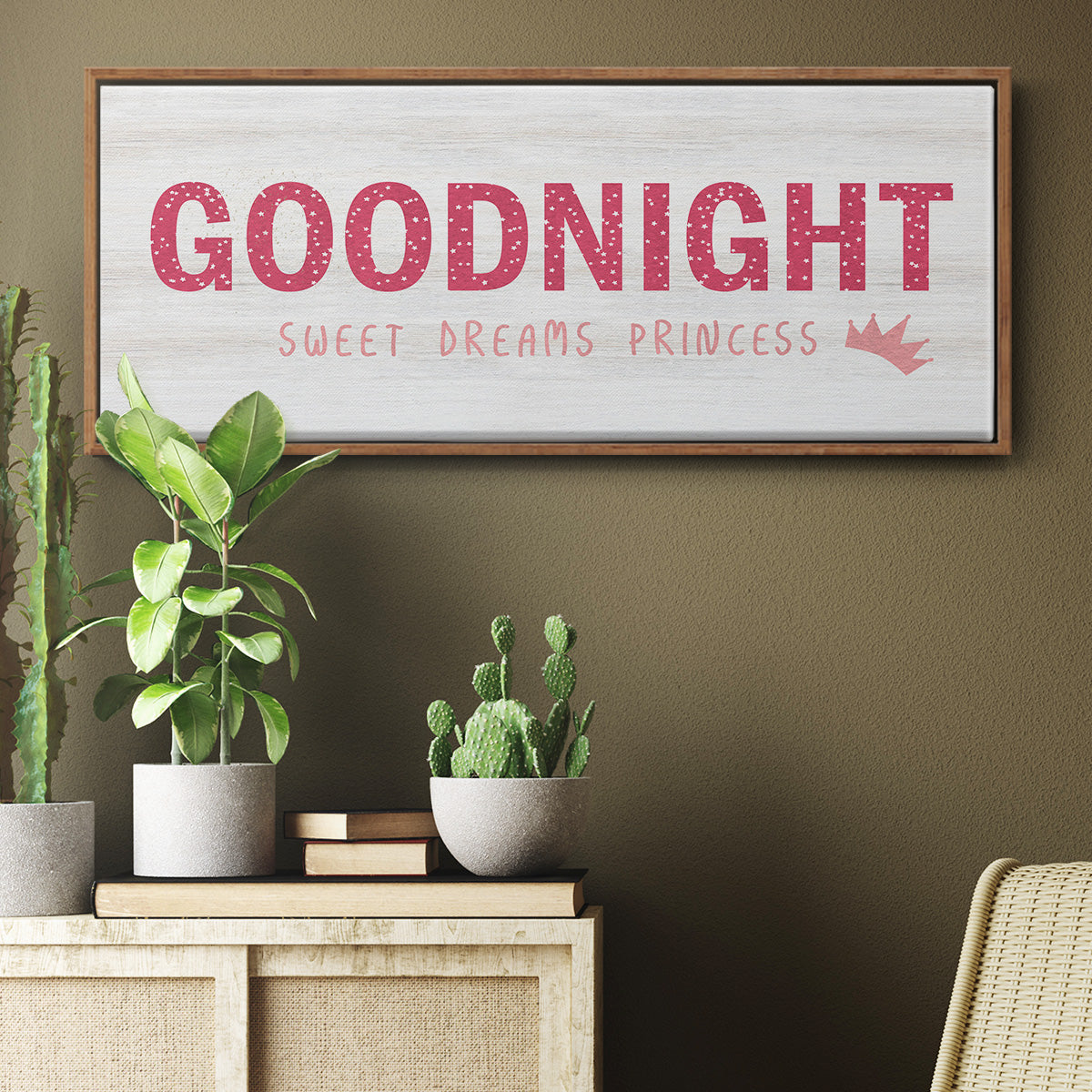 Princess Goodnight - Floater Framed Canvas Print
