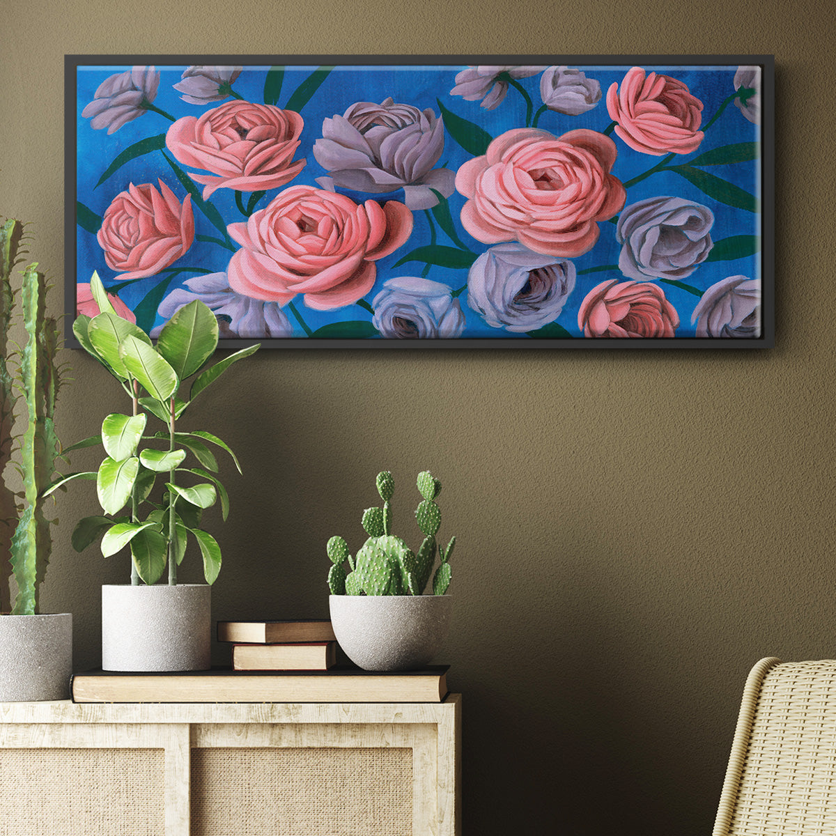 Layered Petals III - Floater Framed Canvas Print