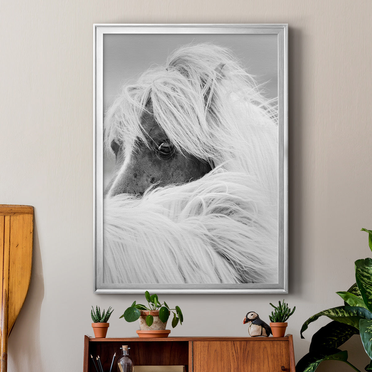 Island Pony II - Modern Framed Canvas Print