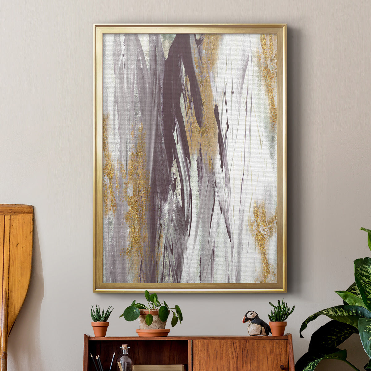 Tumultuous Amethyst I - Modern Framed Canvas Print