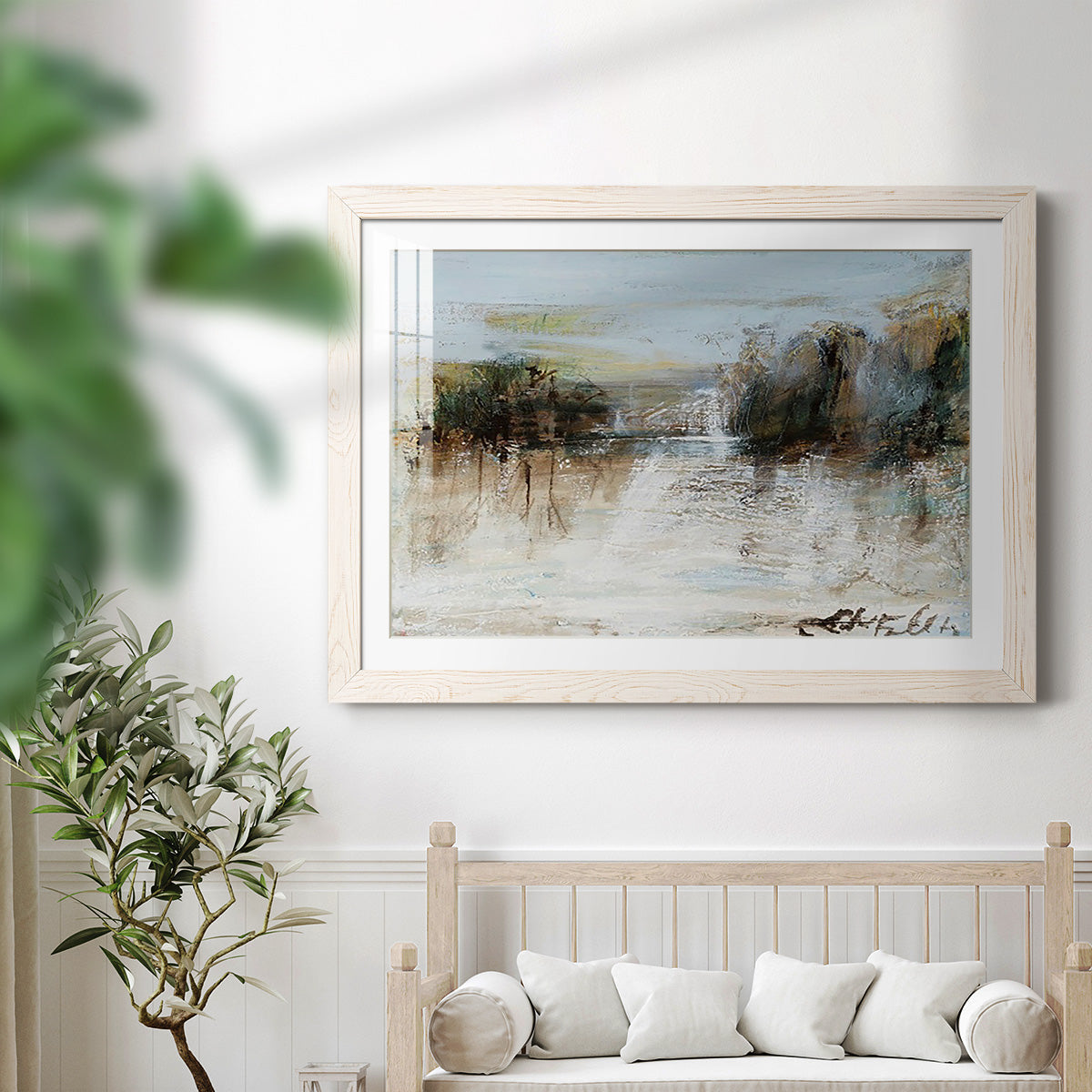 Wintery Horizon I - Barnwood Framed Art Print