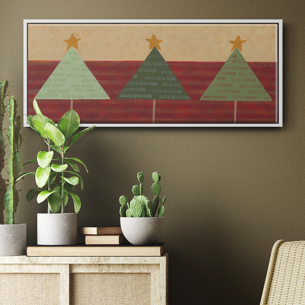 Merry Messages - Floater Framed Canvas Print