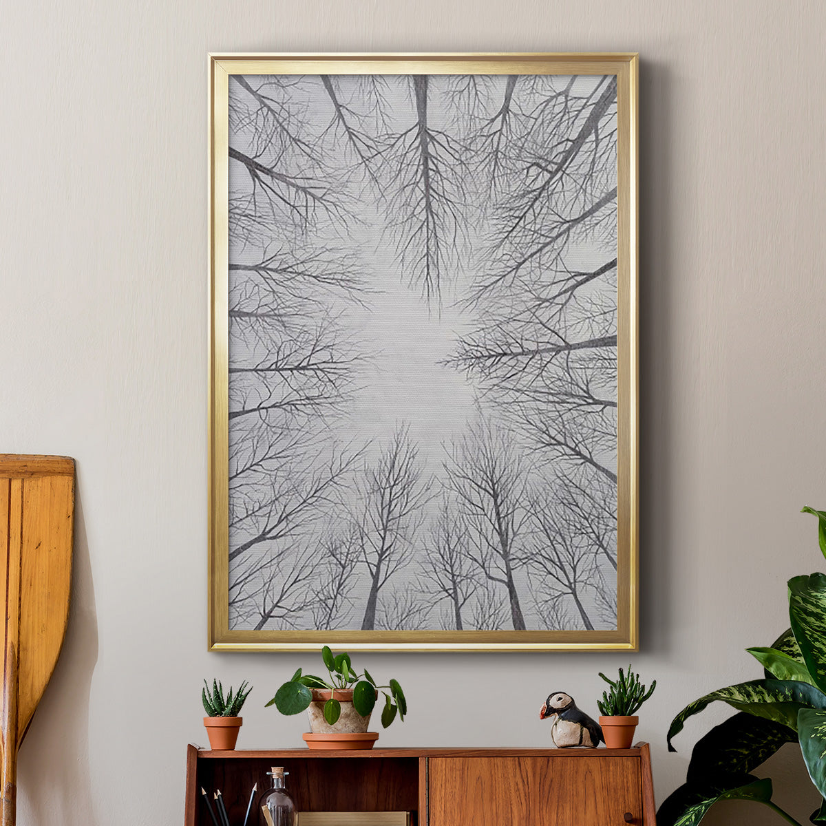 Deciduous Canopy I - Modern Framed Canvas Print