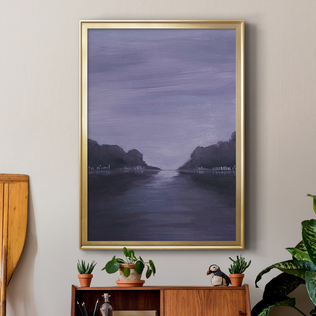 Amethyst Moonlight I - Modern Framed Canvas Print