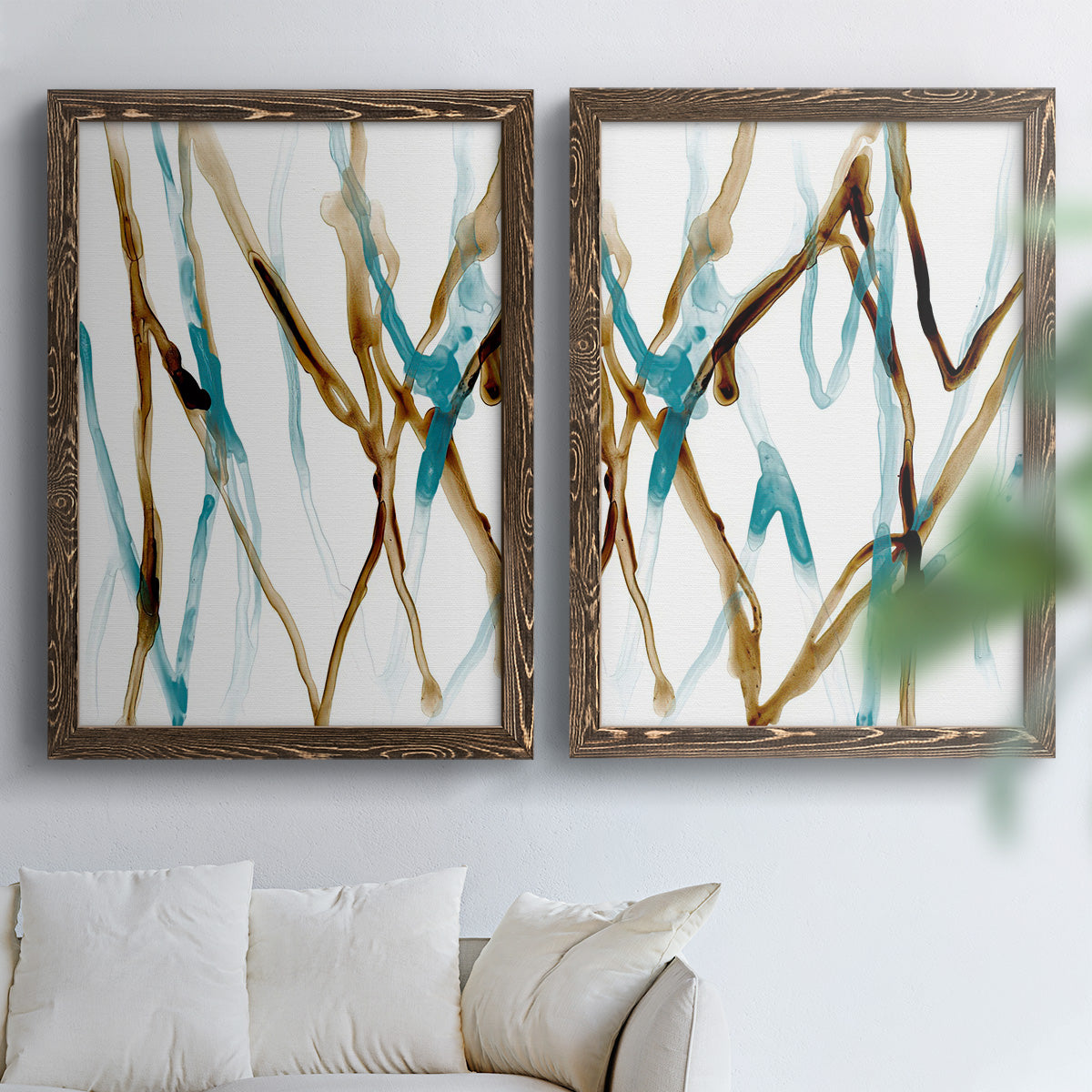 Runnel XVII - Premium Framed Canvas 2 Piece Set - Ready to Hang