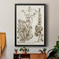 Sepia Botanical Journal IV - Modern Framed Canvas Print