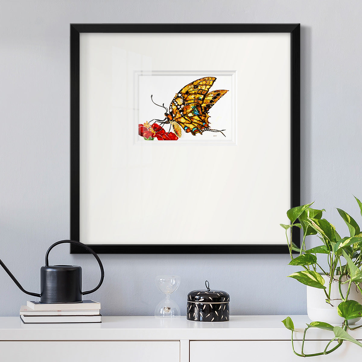 Wings II- Premium Framed Print Double Matboard