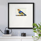 Blue Gold Finch Premium Framed Print Double Matboard