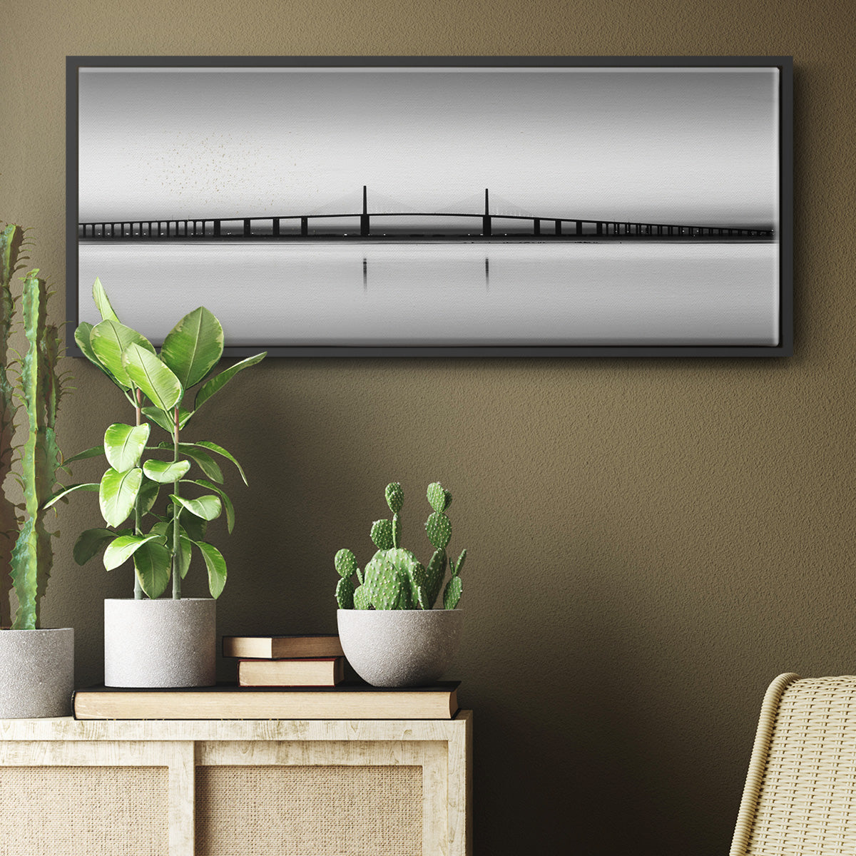 Sunshine Skyway - Floater Framed Canvas Print