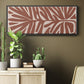 Terra Cotta Block Palms IV - Floater Framed Canvas Print
