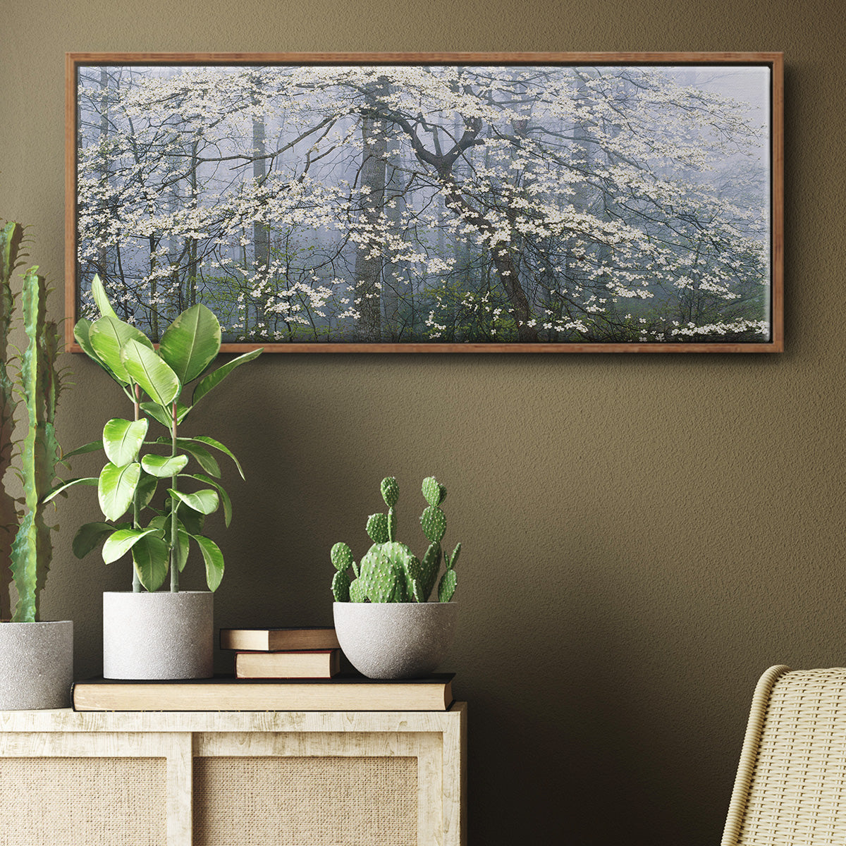Dogwood Canopy - Floater Framed Canvas Print