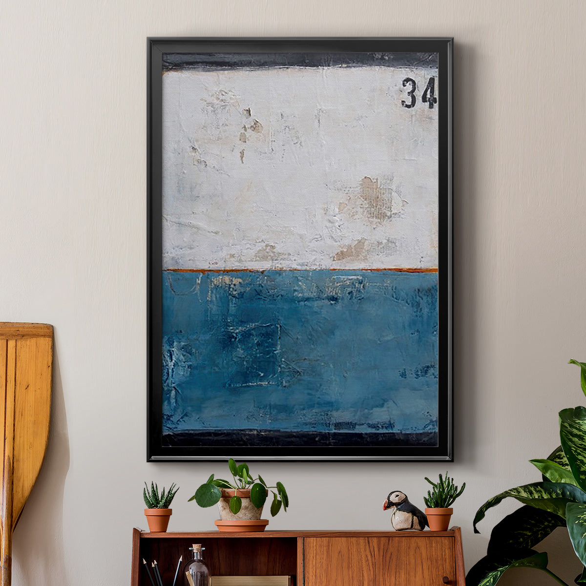 Take 34 - Modern Framed Canvas Print