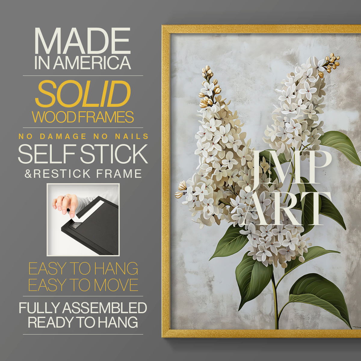 Floral Study Series LXXXVII - Restickable Framed Art Set