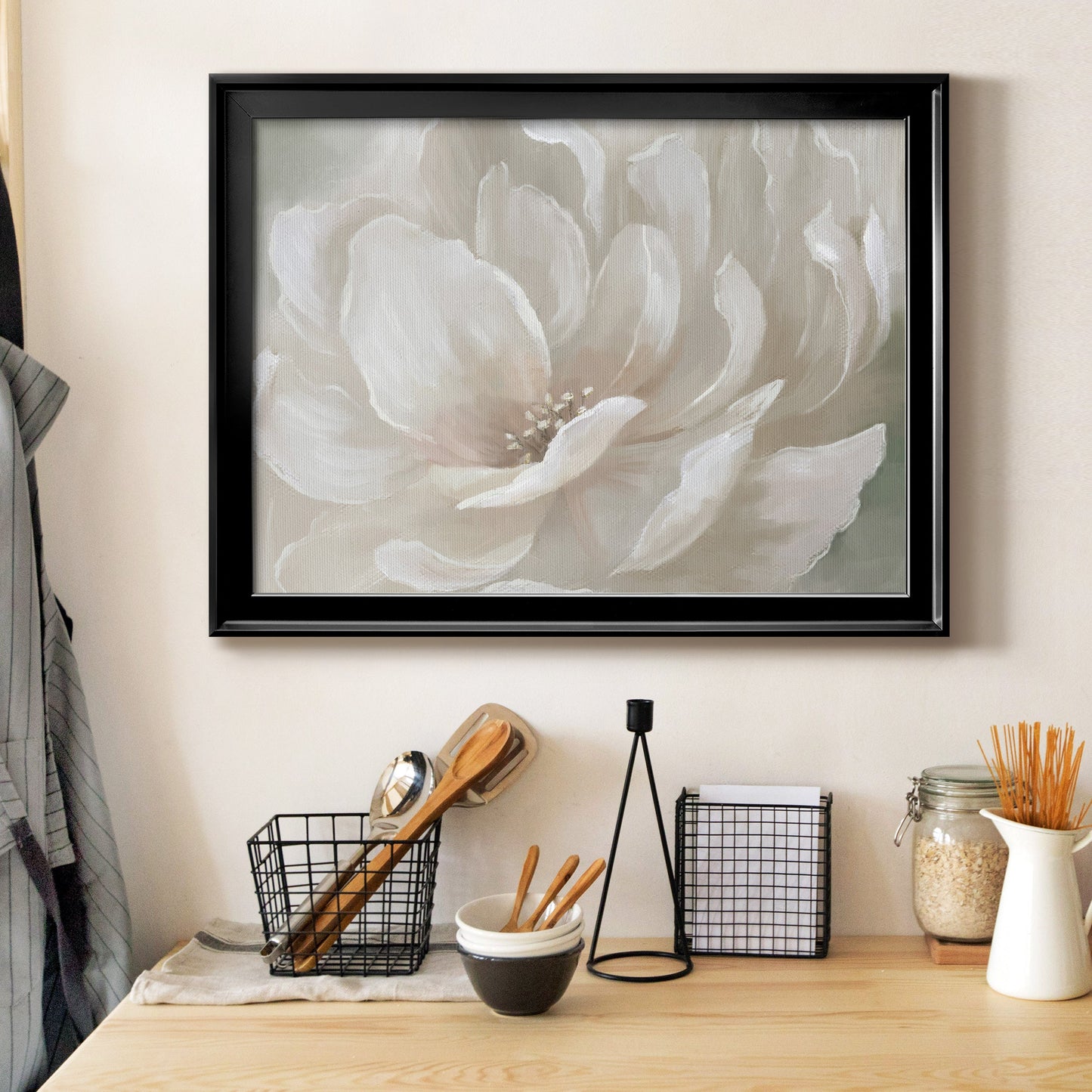 Peach Perfect - Modern Framed Canvas Print