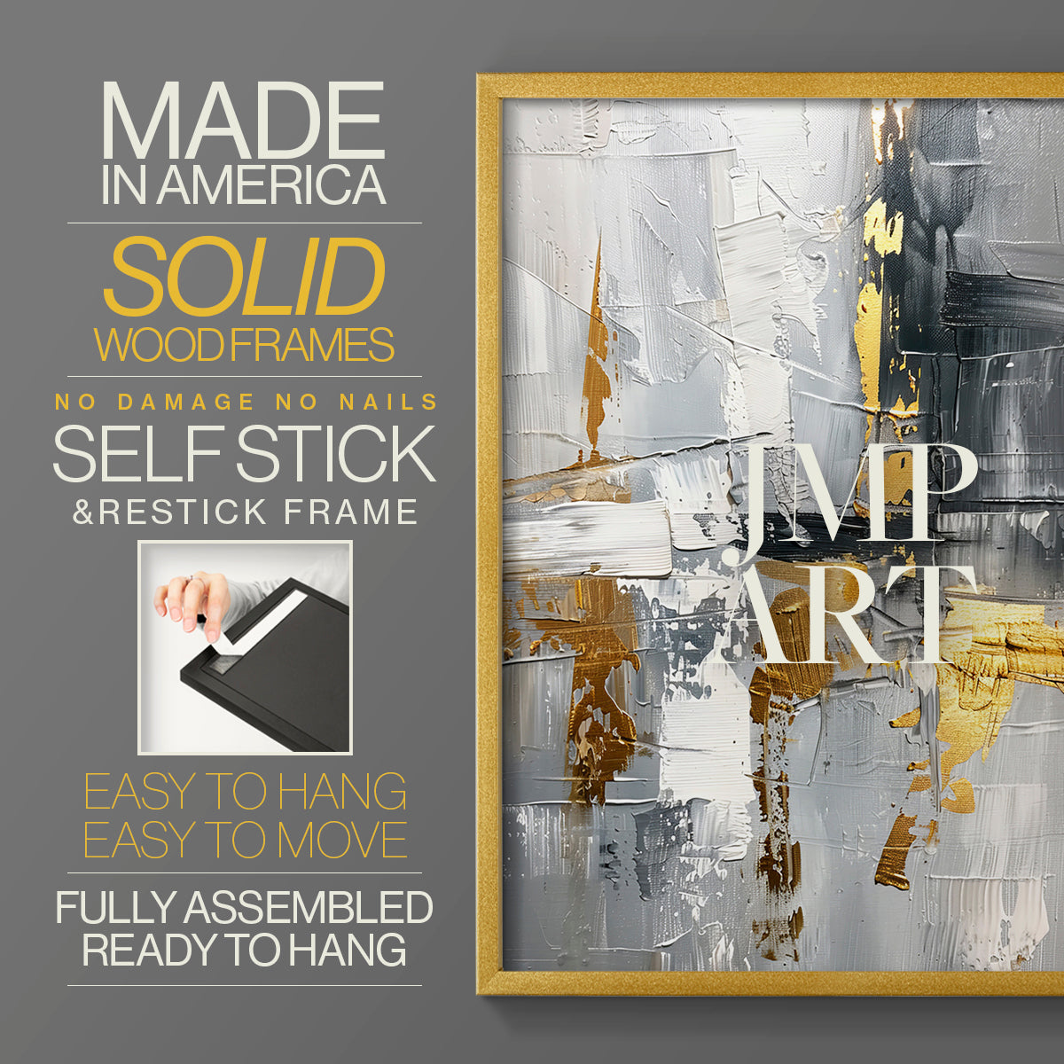 Abstract Series CLXIII - Restickable Framed Art Set