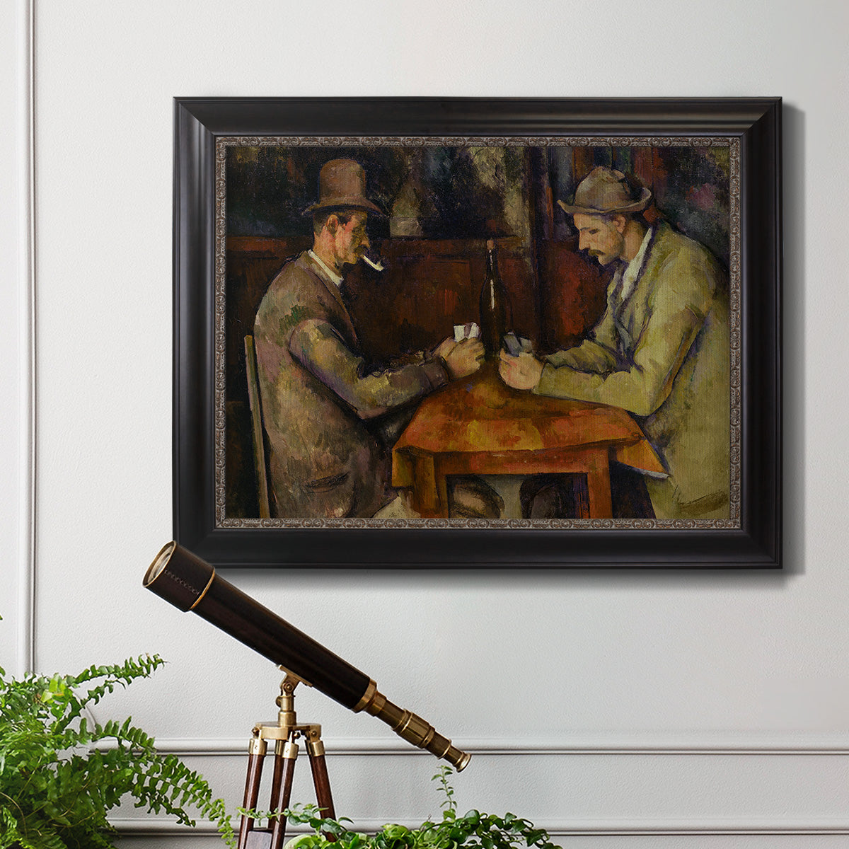 The Card Players - Ornate Framed Canvas Print