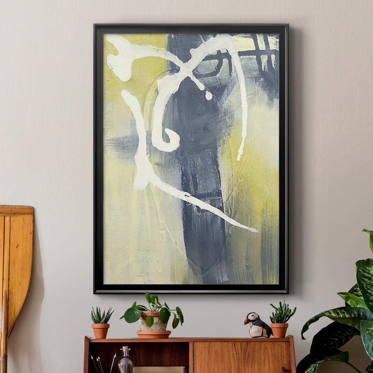 Delightful II - Modern Framed Canvas Print