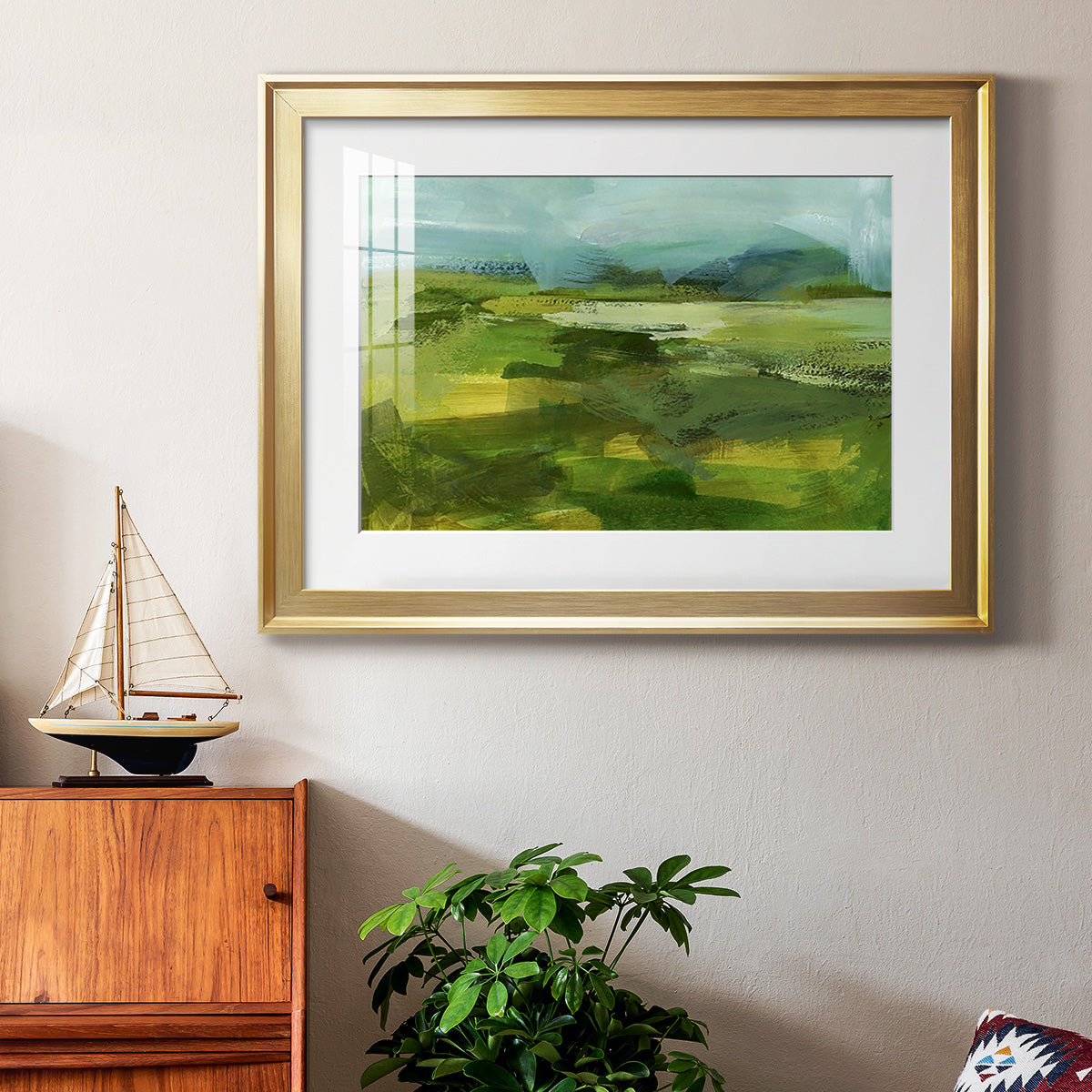 Emerald View IV Premium Framed Print - Ready to Hang