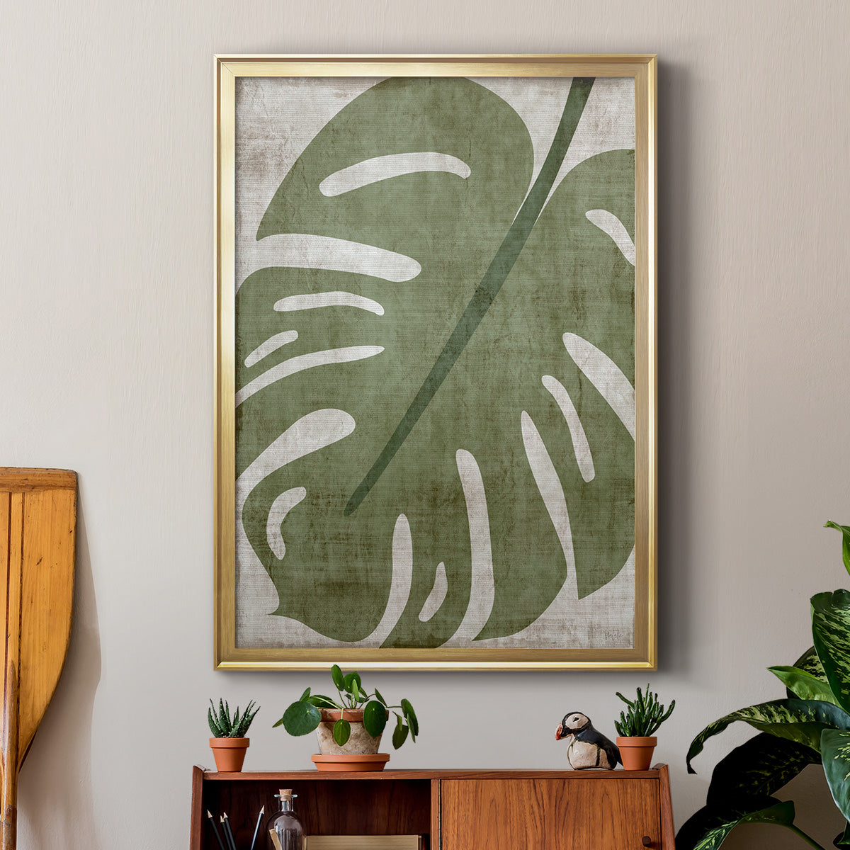 Island Greenery II - Modern Framed Canvas Print