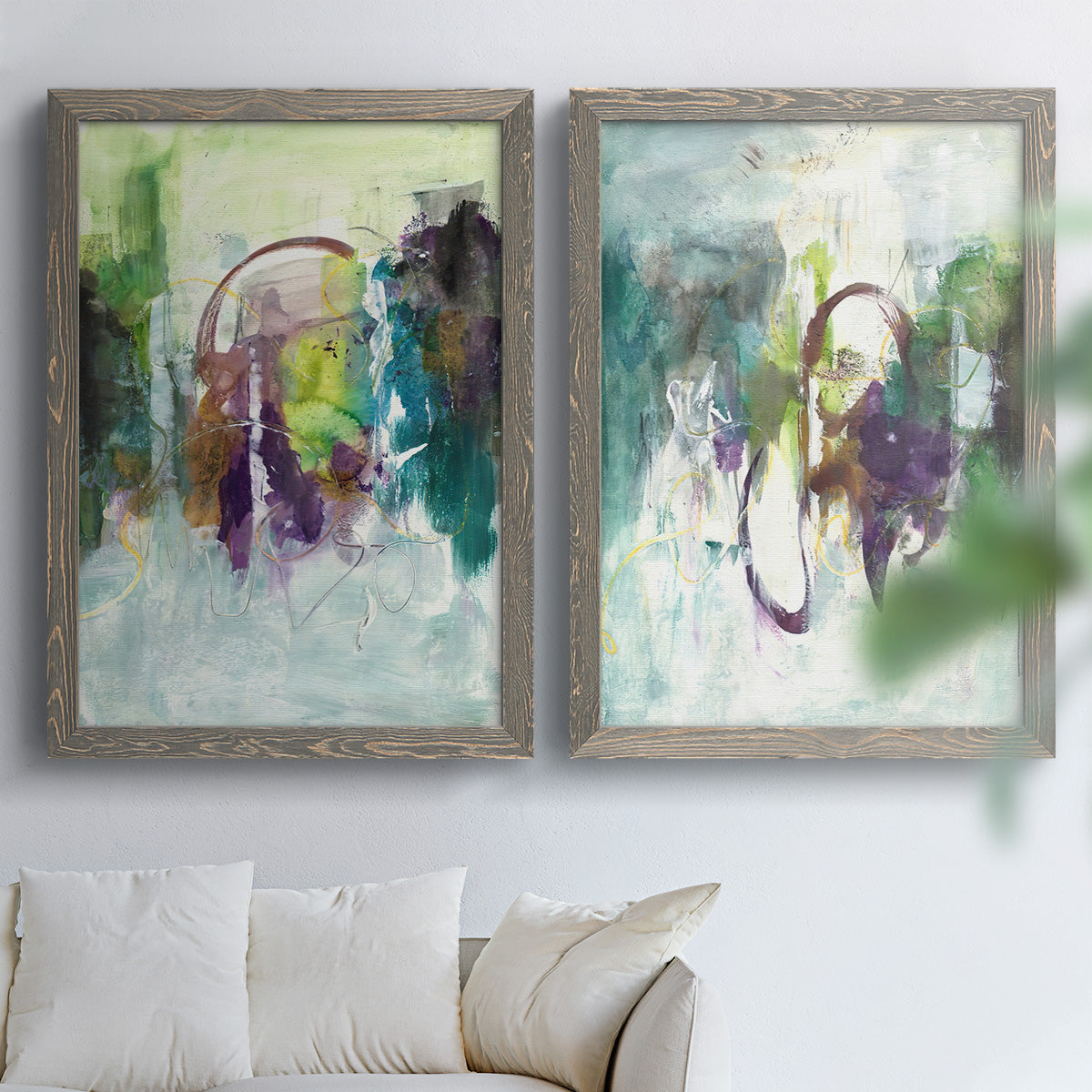 Moving On I - Premium Framed Canvas 2 Piece Set - Ready to Hang