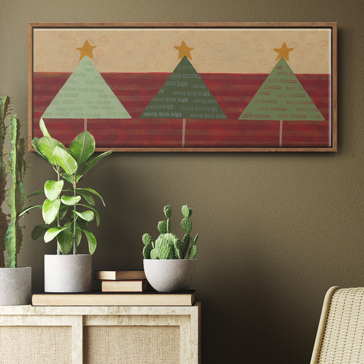 Merry Messages - Floater Framed Canvas Print