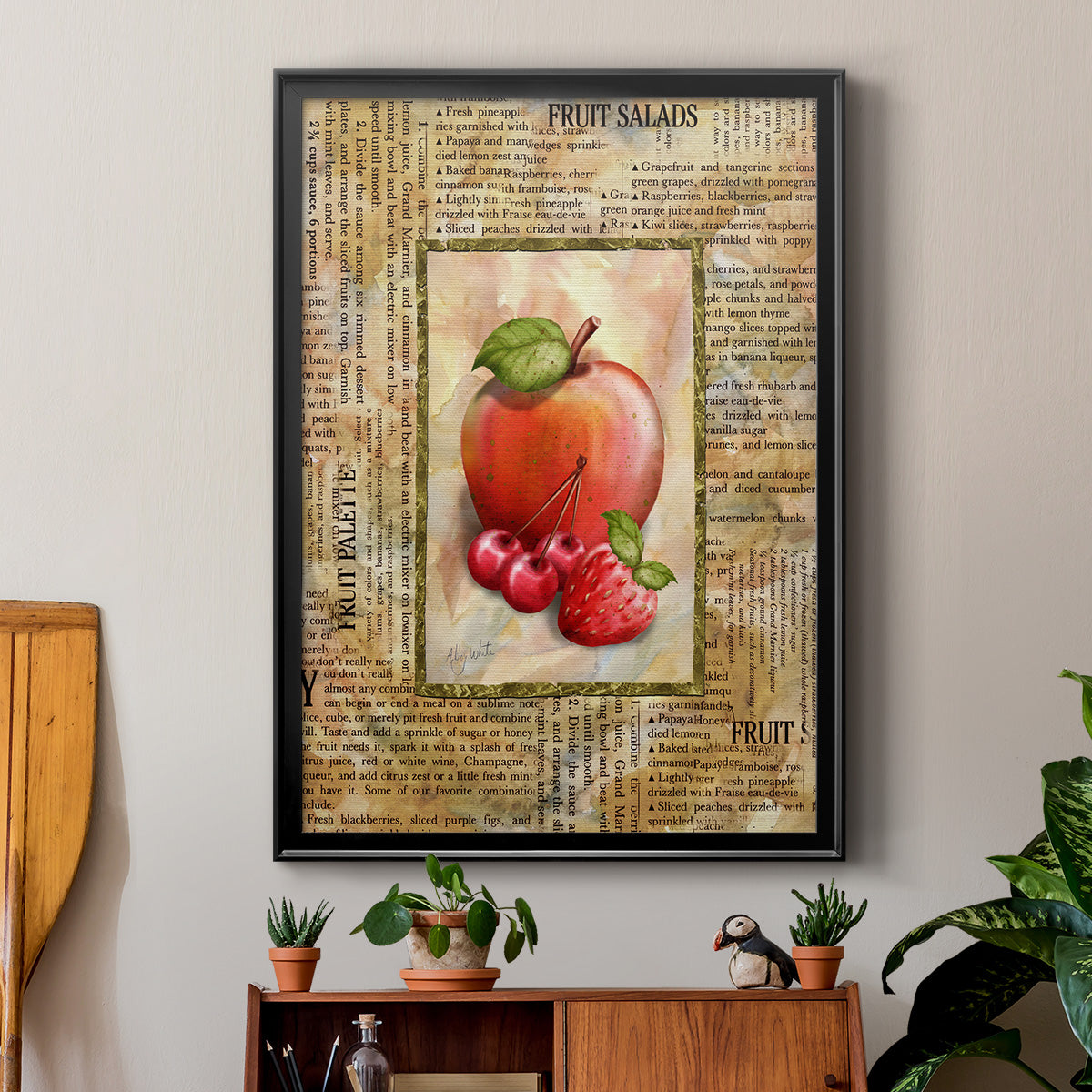 Mixed Fruit I - Modern Framed Canvas Print