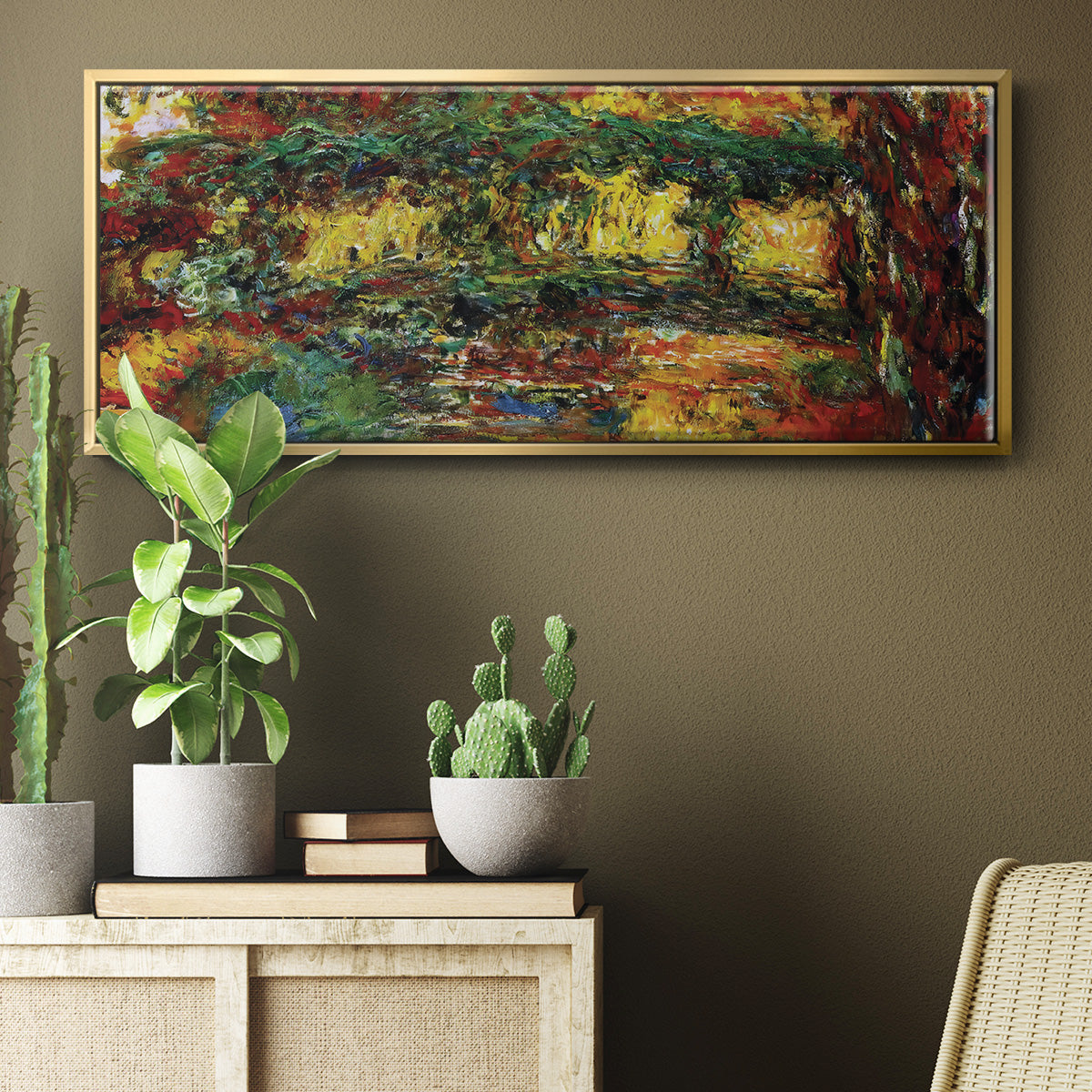 The Japanese Bridge, 1922 - Floater Framed Canvas Print