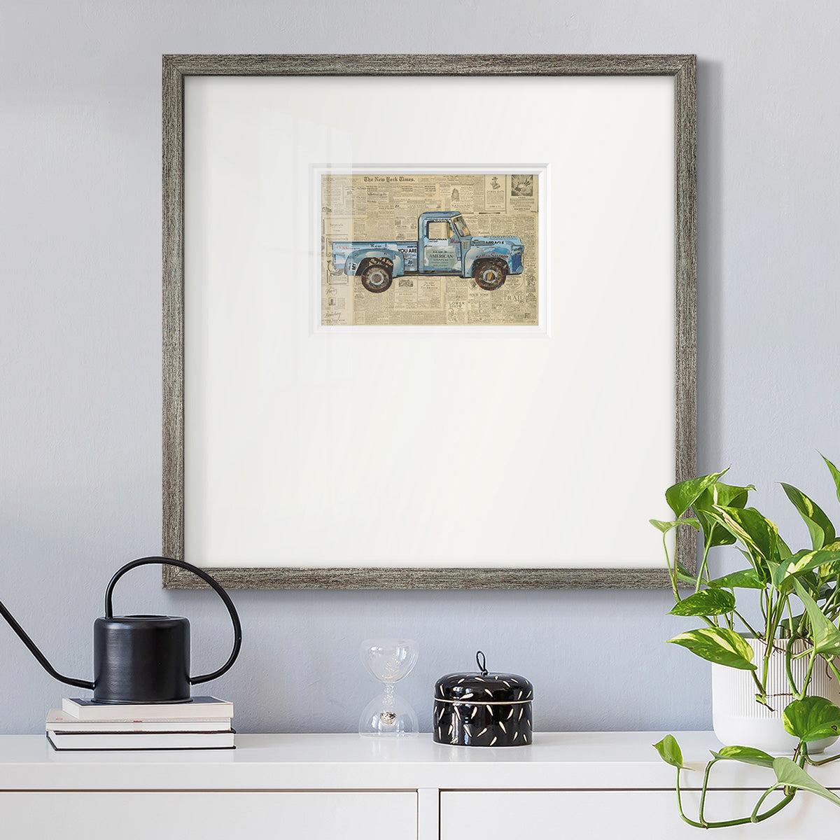 George’s ’53 Ford Premium Framed Print Double Matboard