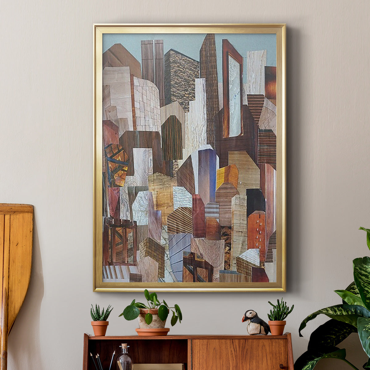 Metropolis - Modern Framed Canvas Print