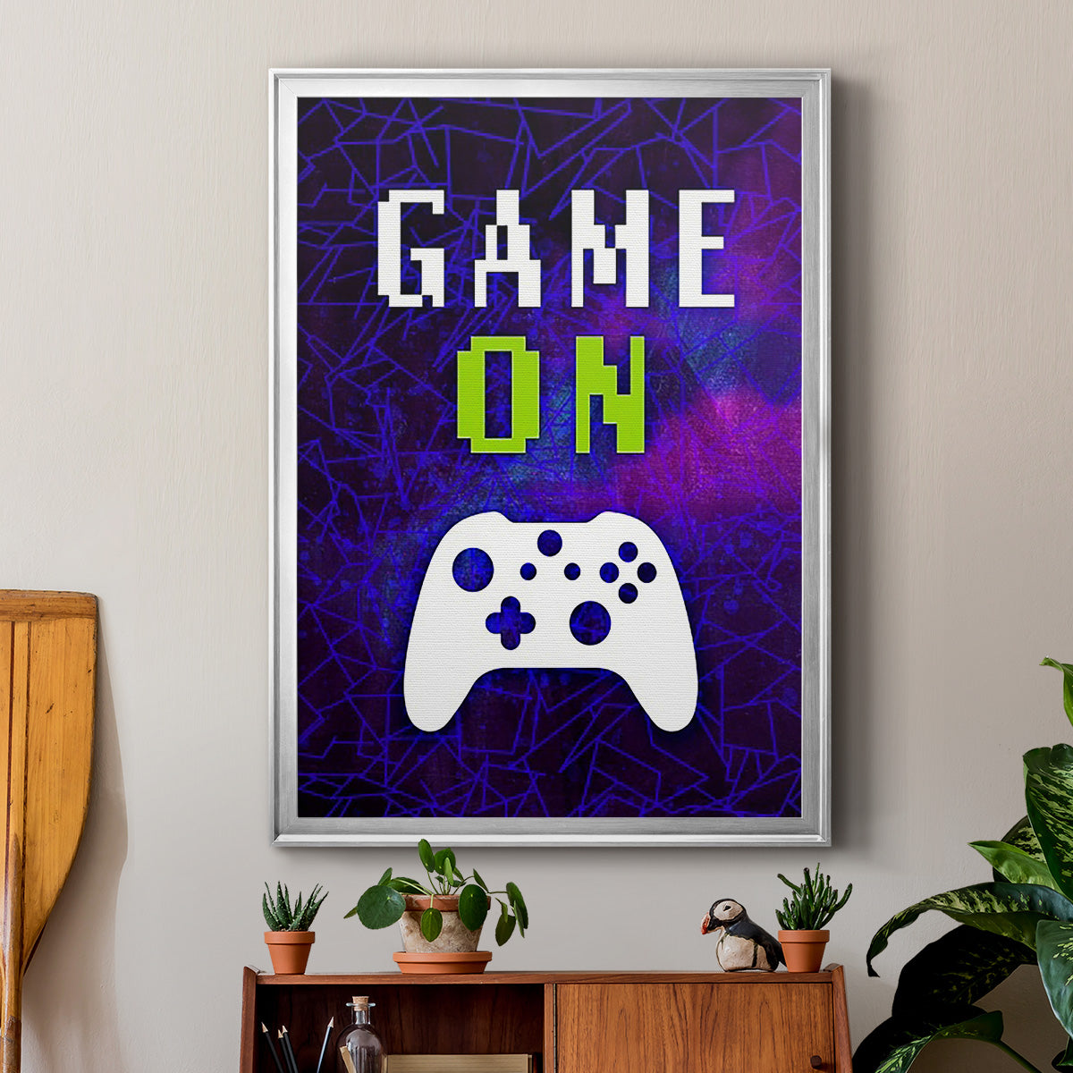 It's Game On II - Modern Framed Canvas Print