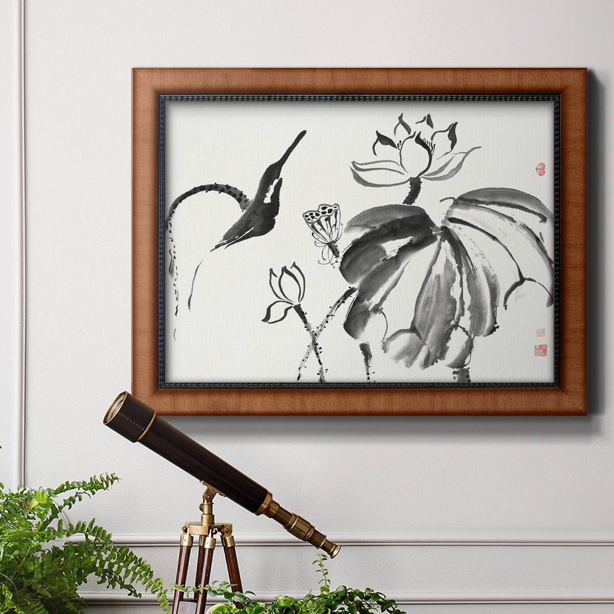 Lotus Study I Premium Framed Canvas- Ready to Hang