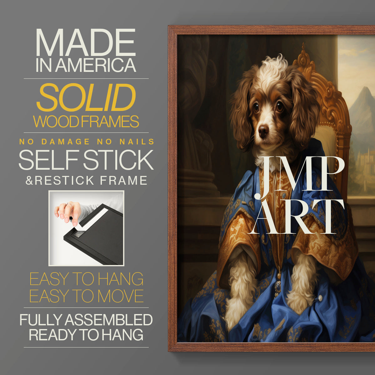 Royal Animals Series LIX - Restickable Framed Art Set