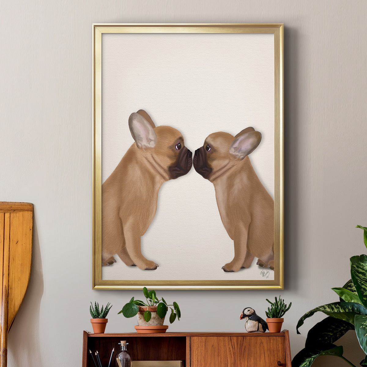 French Kiss Close Up I - Modern Framed Canvas Print
