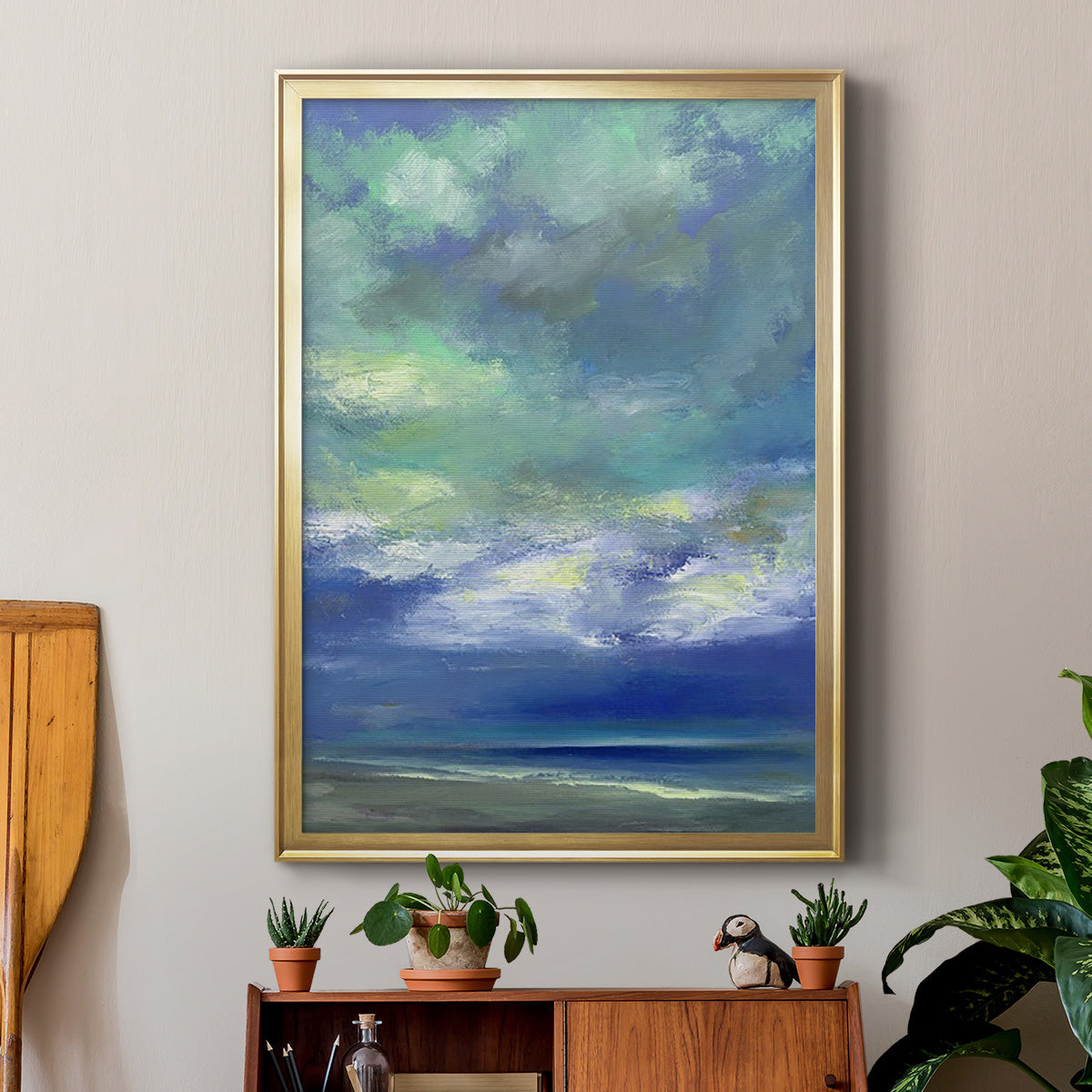 Island Midday - Modern Framed Canvas Print