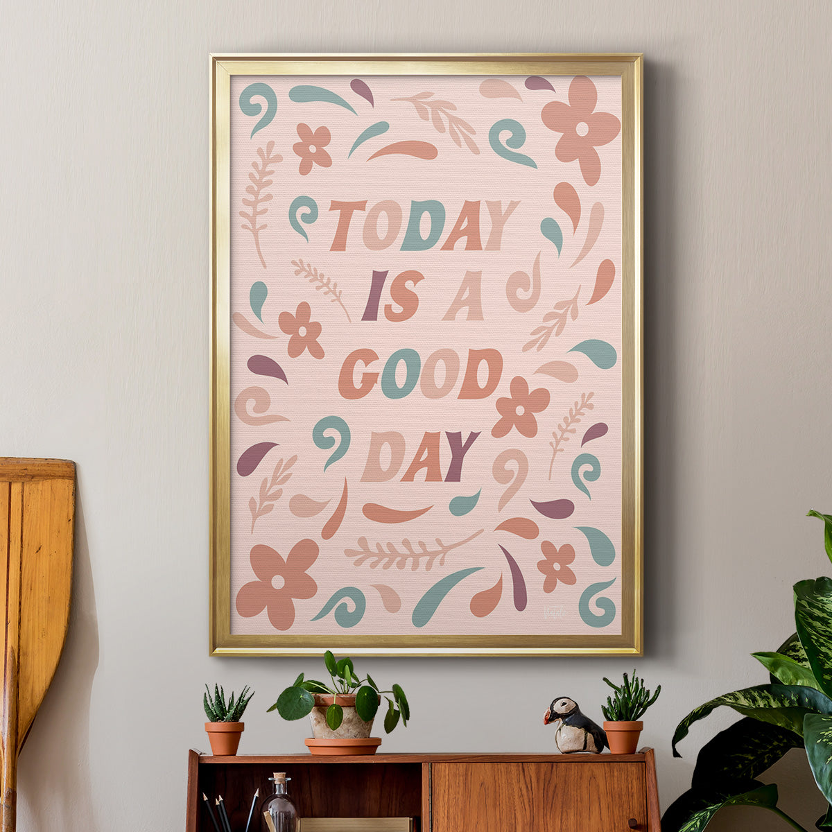 Today is a Good Day - Modern Framed Canvas Print