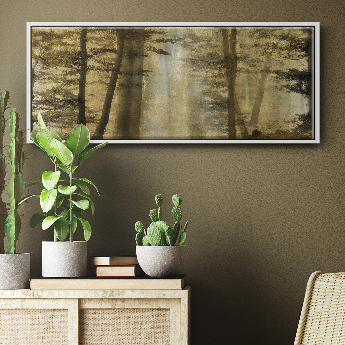 Golden Magic - Floater Framed Canvas Print