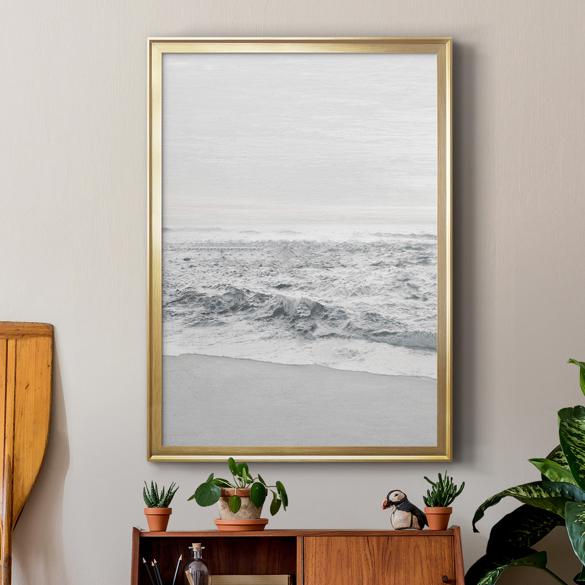 Gentle Tides II - Modern Framed Canvas Print