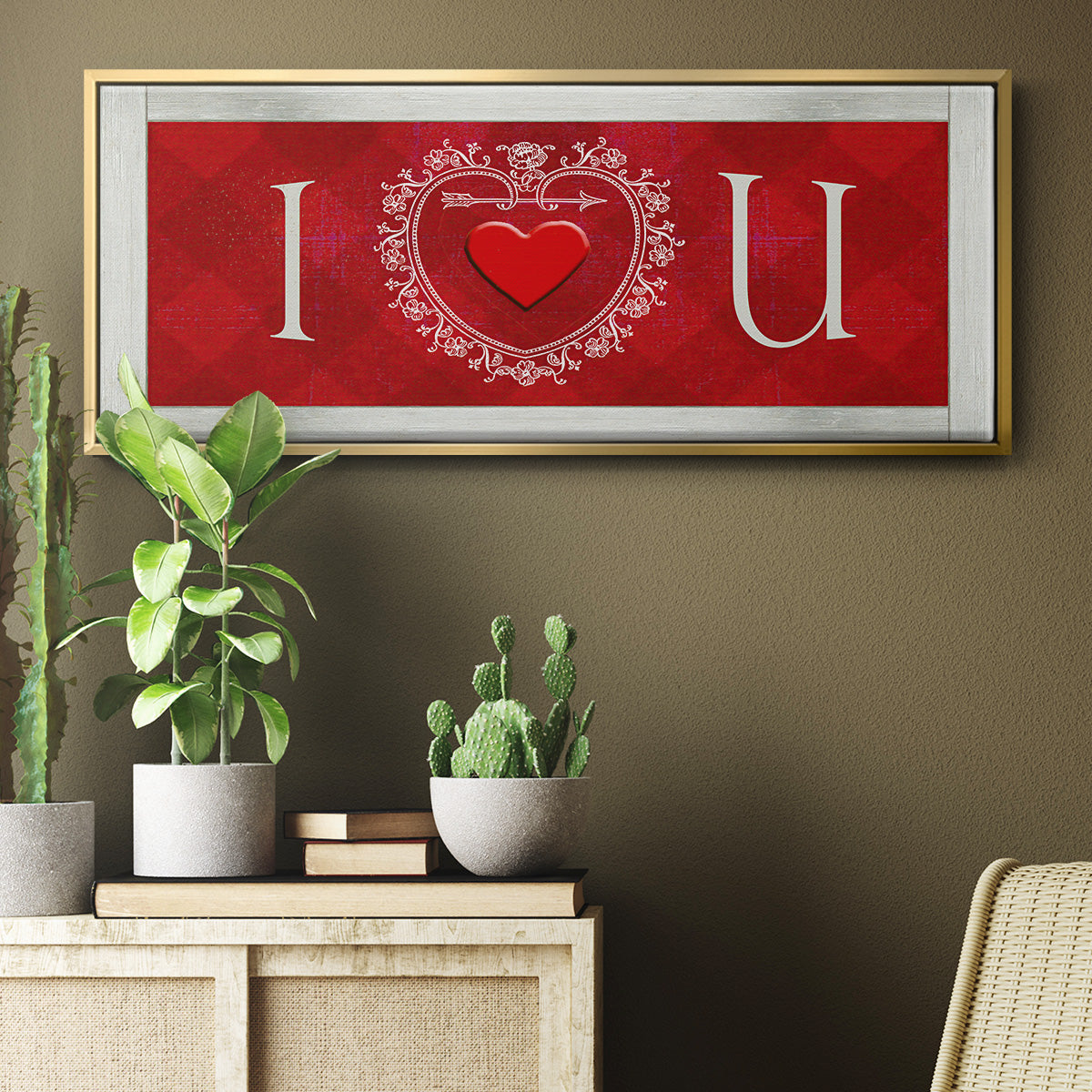 DIY Love Collection H - Floater Framed Canvas Print