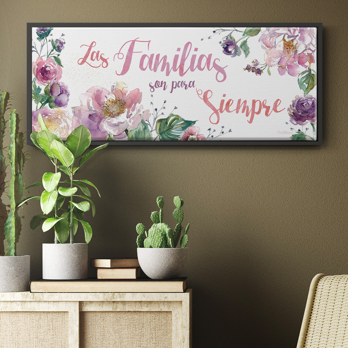 Familias Siempre - Floater Framed Canvas Print