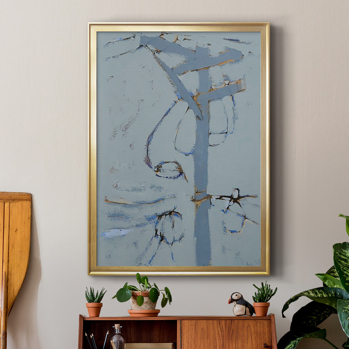 Wires VI - Modern Framed Canvas Print